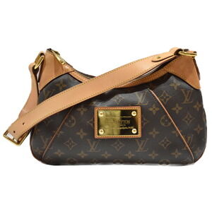 LOUIS VUITTON Thames Monogram Shoulder Bag Strap Brown
